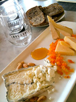 cheese and wine glasses