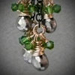 Pyrite and Green Crystal Earrings